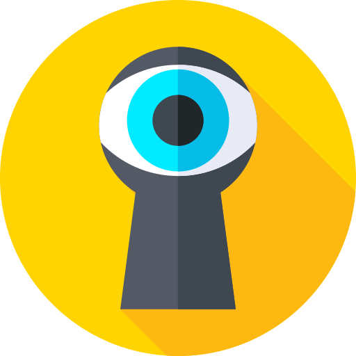 Spying Flat Circular Flat icon