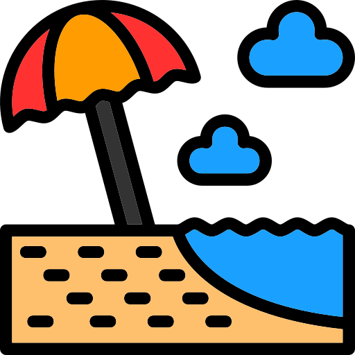 parasol plażowy Generic color lineal-color ikona