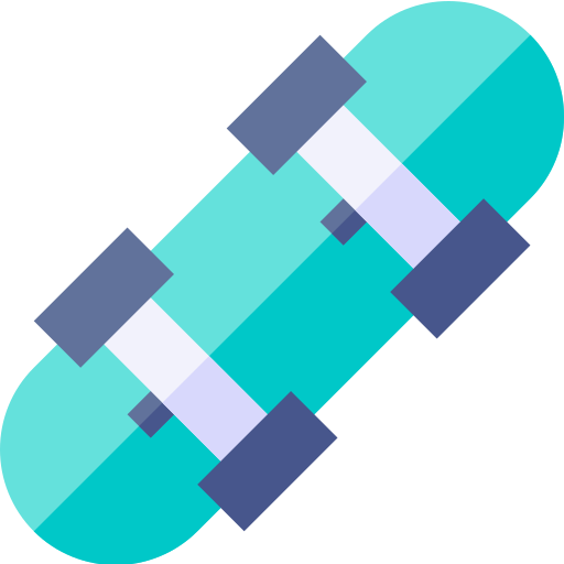 skateboard Basic Straight Flat icoon