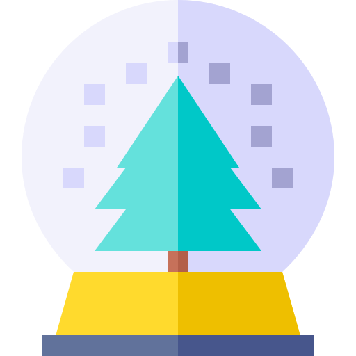 sneeuwbal Basic Straight Flat icoon