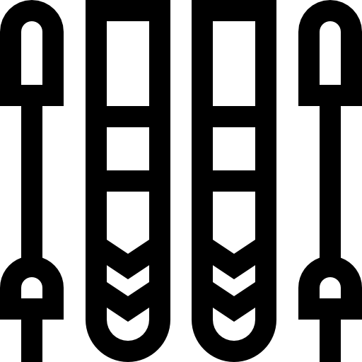 스키 타기 Basic Straight Lineal icon