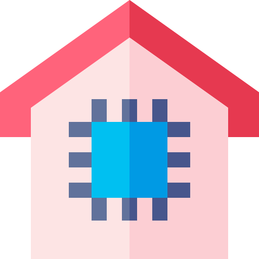 intelligentes zuhause Basic Straight Flat icon
