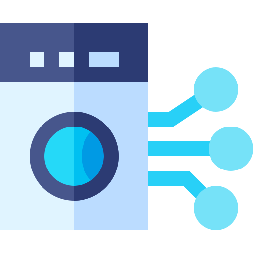 Washing machine Basic Straight Flat icon