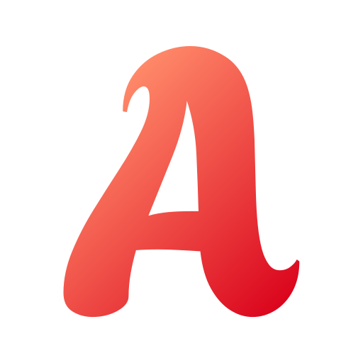 hoofdletter a Generic gradient fill icoon