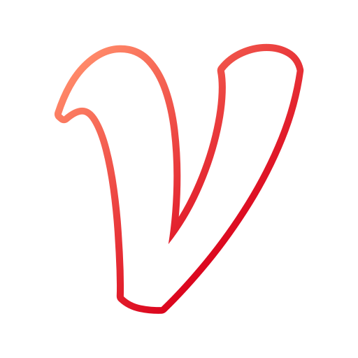 Letter v Generic gradient outline icon