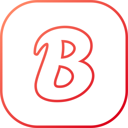 lettera b Generic gradient outline icona