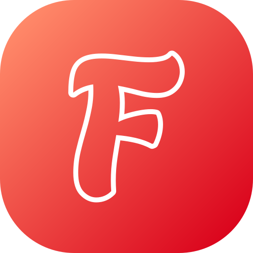 Letter f Generic gradient fill icon