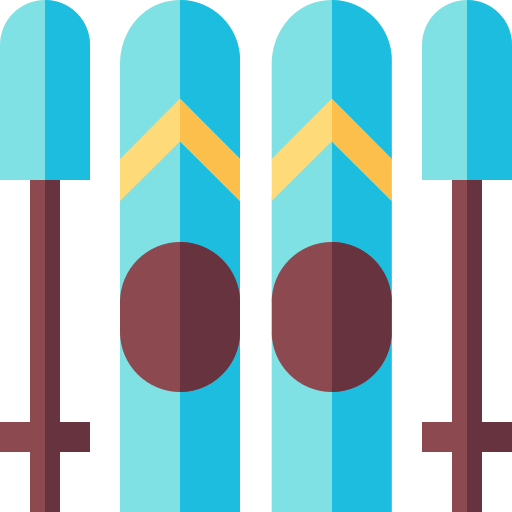 Skii Basic Straight Flat icon