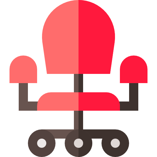 Desk chair Basic Straight Flat icon