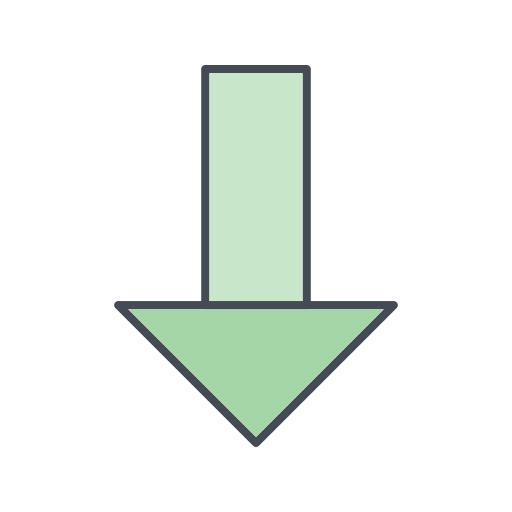 Down ward Generic color lineal-color icon