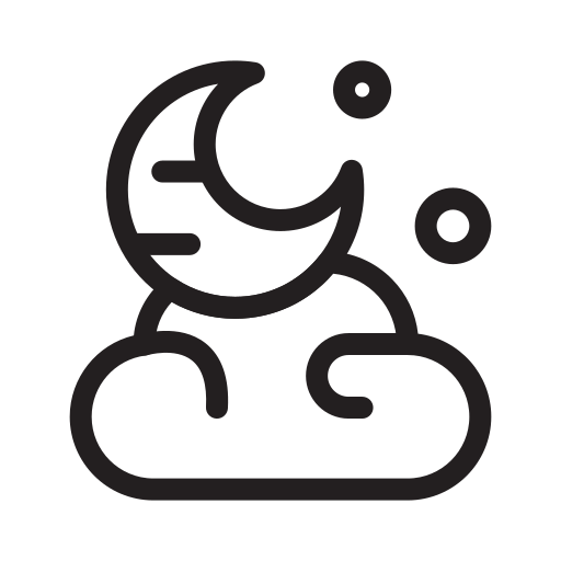 月 Generic outline icon