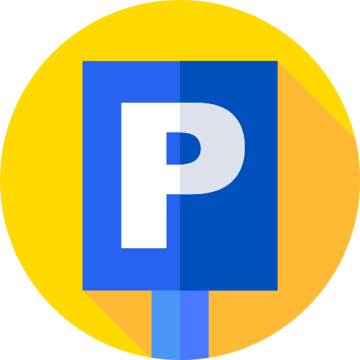 parcheggio Flat Circular Flat icona