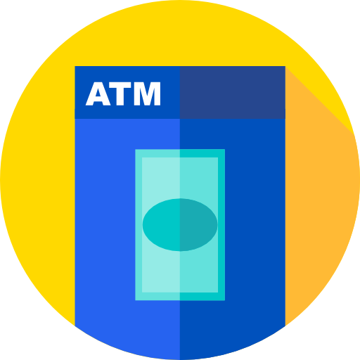 bankomat Flat Circular Flat ikona