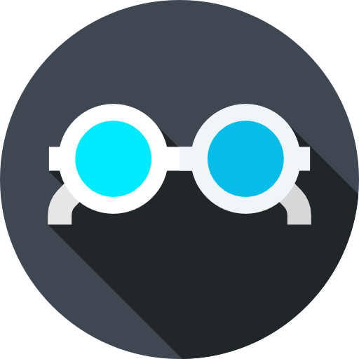 brille Flat Circular Flat icon