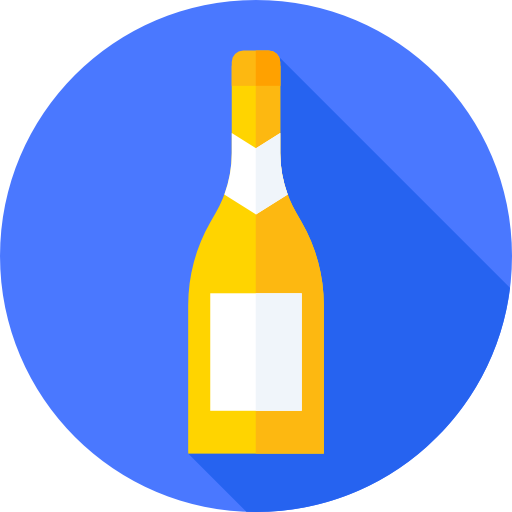 champán Flat Circular Flat icono