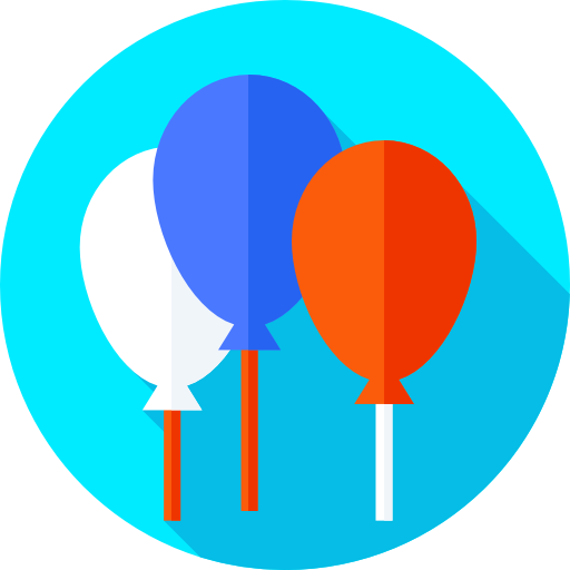 ballonnen Flat Circular Flat icoon