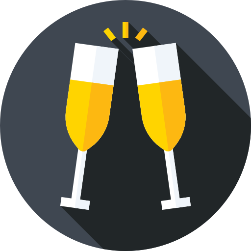 Brindis Flat Circular Flat icon