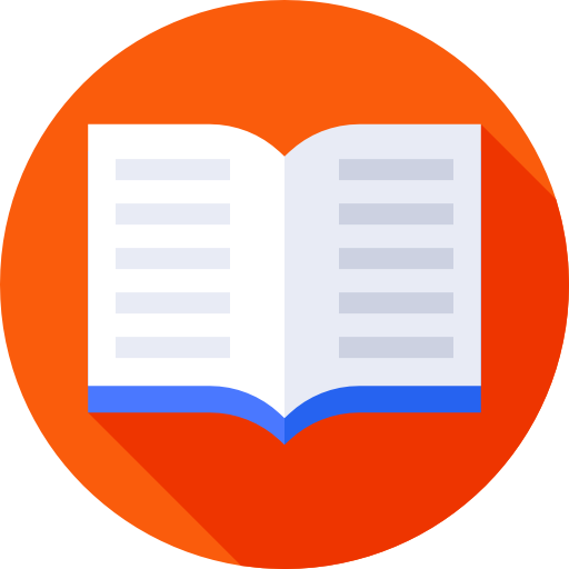 boek Flat Circular Flat icoon