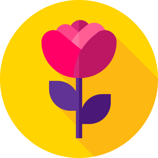 róża Flat Circular Flat ikona