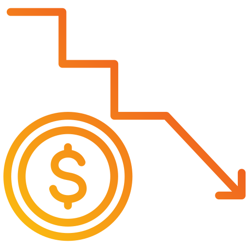 economische crisis Generic gradient outline icoon