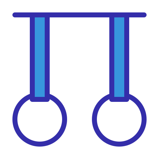 Gymnastic rings Generic color lineal-color icon