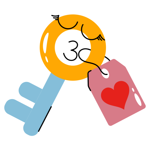 Love key Generic Sticker Color Fill icon