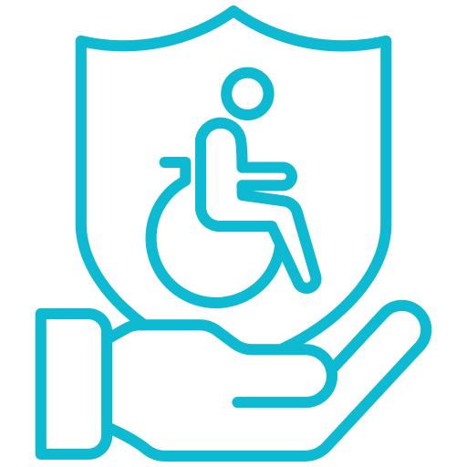 Disability insurance Generic color outline icon