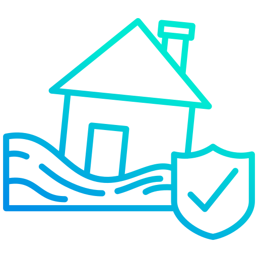 assicurazione contro le inondazioni Generic gradient outline icona