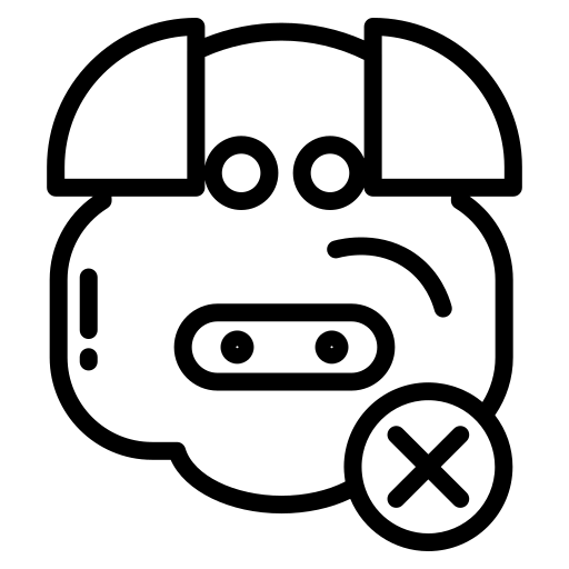 돼지 없음 Generic black outline icon