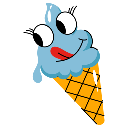 Ice cream cone Generic Sticker Color Fill icon