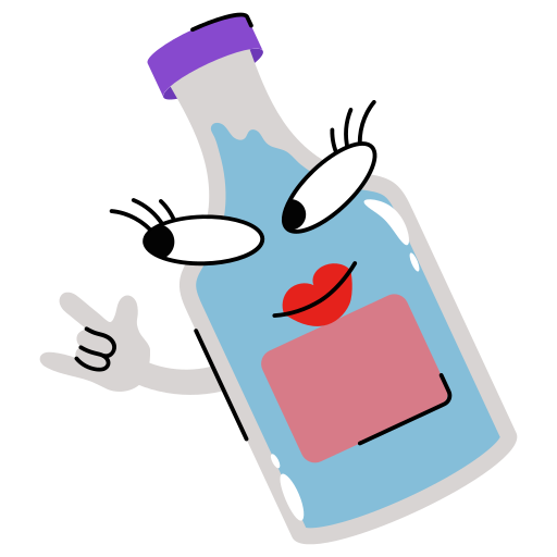 butelka wody Generic Sticker Color Fill ikona
