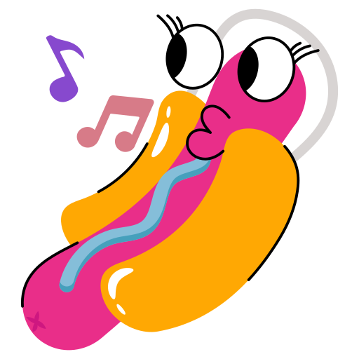 hotdog Generic Sticker Color Fill ikona