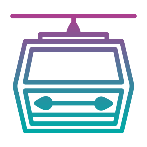 Cable car cabin Generic gradient fill icon