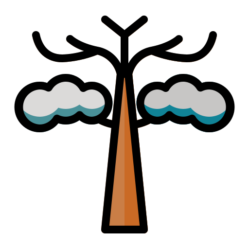 zimowe drzewo Generic color lineal-color ikona