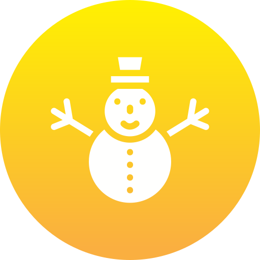 sneeuwman Generic gradient fill icoon
