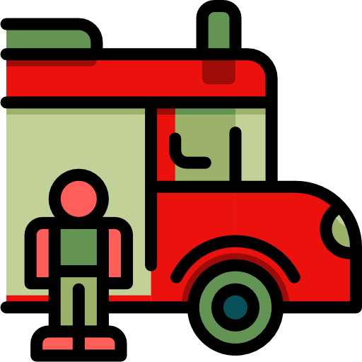 autobús escolar Wanicon Lineal Color icono