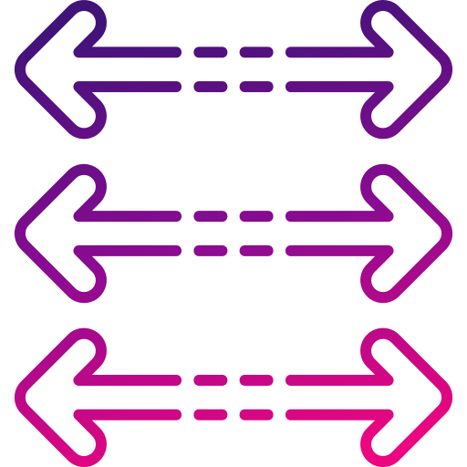 drie pijlen Generic gradient outline icoon