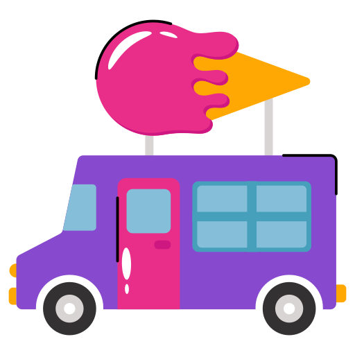 camion de glaces Generic Sticker Color Fill Icône