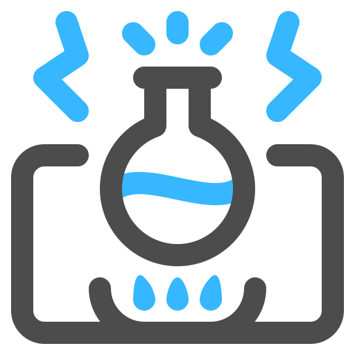 Chemical reaction Generic color outline icon