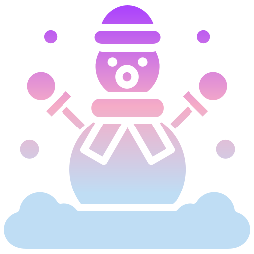 muñeco de nieve Generic gradient fill icono