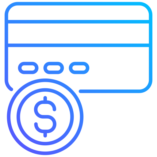 paiement par carte de crédit Generic gradient outline Icône