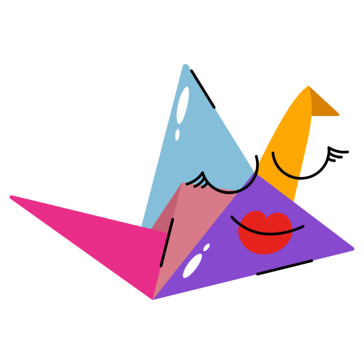 origami Generic Sticker Color Fill ikona