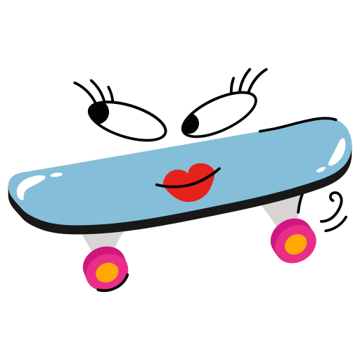Скейтборд Generic Sticker Color Fill иконка