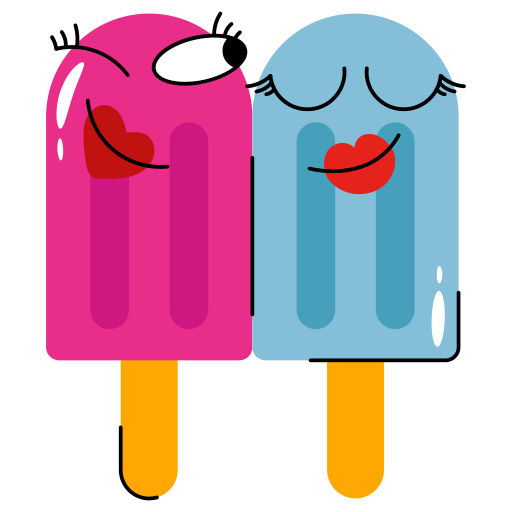 palito de helado Generic Sticker Color Fill icono