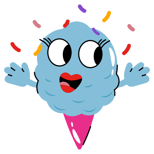 cucurucho de helado Generic Sticker Color Fill icono