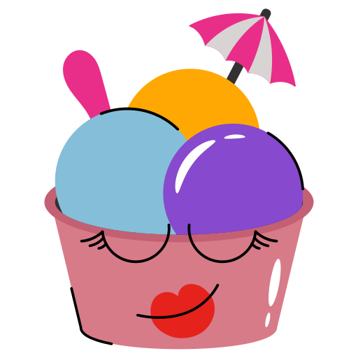 Чашка мороженого Generic Sticker Color Fill иконка