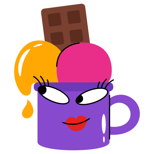 Ice cream cup Generic Sticker Color Fill icon