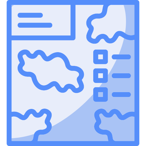 kaart Generic color lineal-color icoon