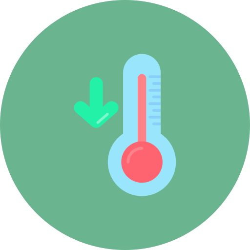 niska temperatura Generic color fill ikona