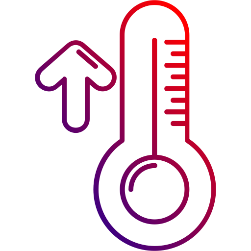 wysoka temperatura Generic gradient outline ikona